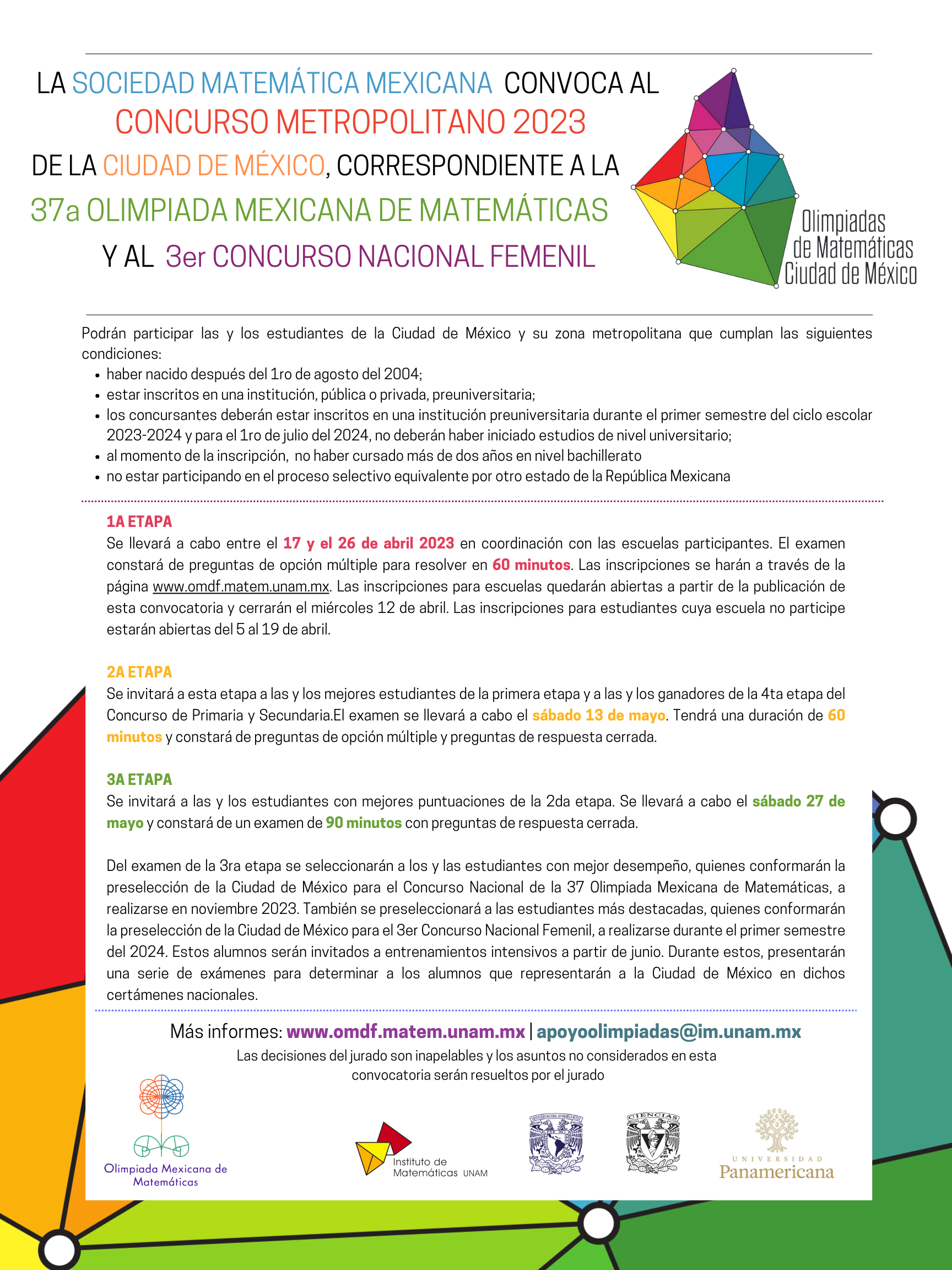 Convocatoria Concurso Metropolitano 2023